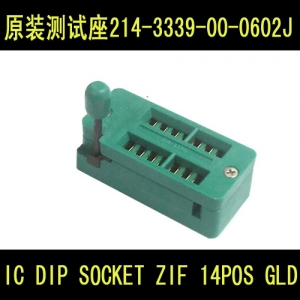214-3339-00-0602J 原装测试座 CONN IC DIP SOCKET ZIF 14POS GLD]烧录座 测试座 IC测试座